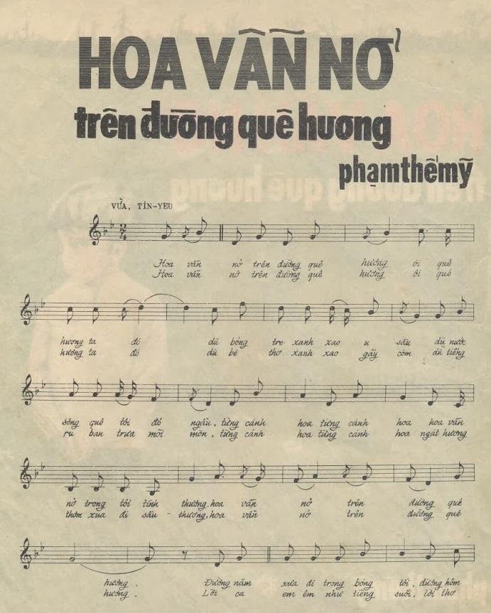 Sheet nhạc Hoa Vẫn Nở Trên Đường Quê Hương